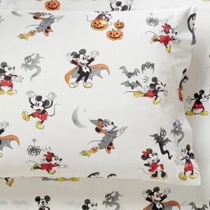 Pottery Barn Kids FULL Disney Mickey Mouse organic Halloween sheet set 4pc